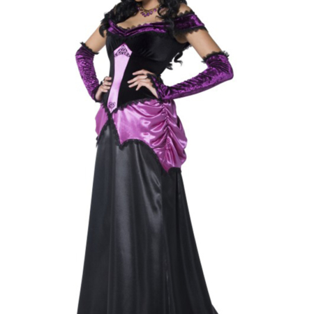 costume vampira nera e viola halloween , carnevale o altre feste a tema - Mazzucchellis