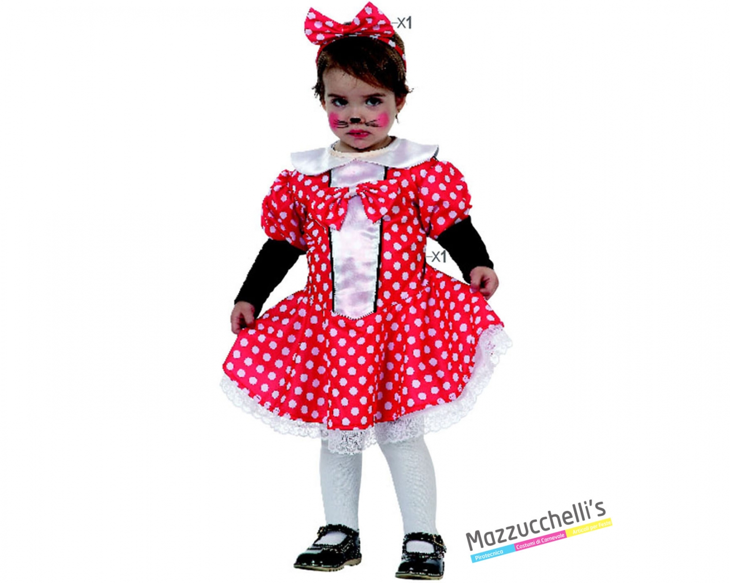 costume bambina neonata topolina minnie carnevale halloween o altre feste a  tema - Mazzucchellis 1 • %