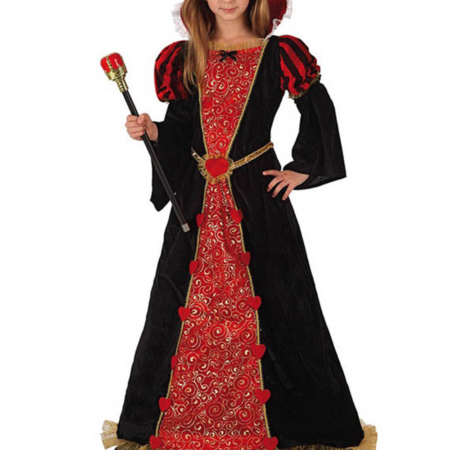 costume bambina regina di cuori di alice nel paese delle meraviglie carnevale halloween o altre feste a tema - Mazzucchellis