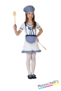 costume bambina mestieri lavori cuoca carnevale halloween o altre feste a tema - Mazzucchellis