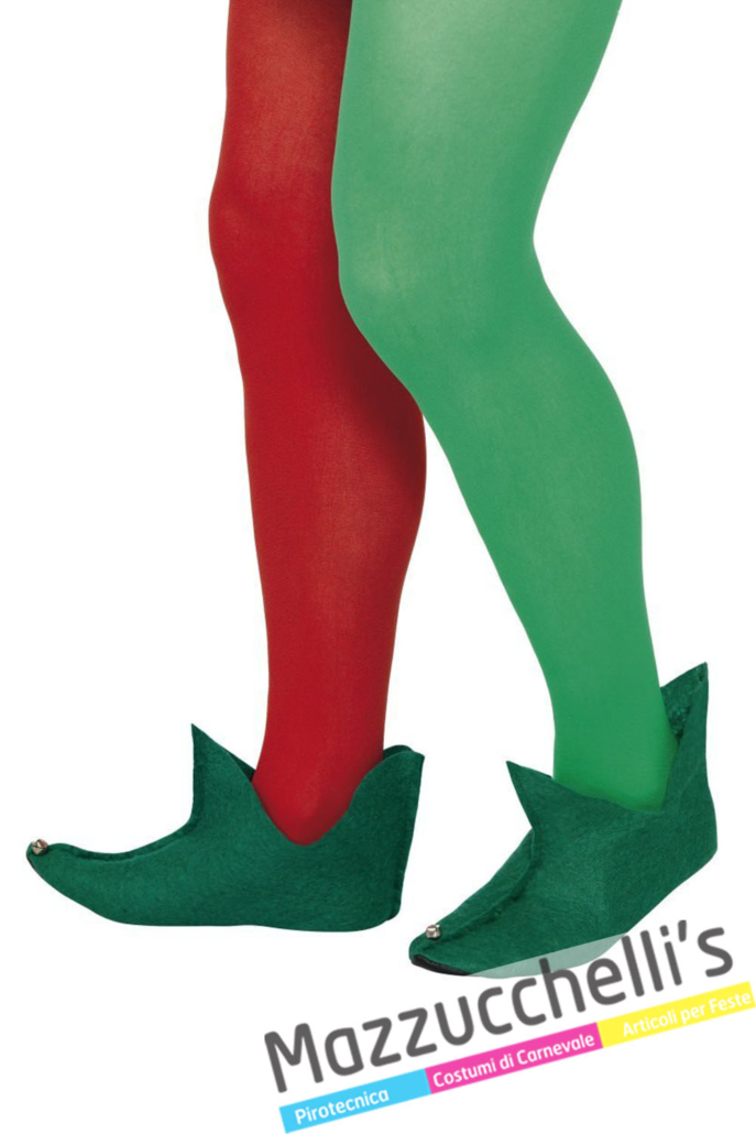 Copriscarpe da Elfo come Accessori Travestimento Natale e Carnevale