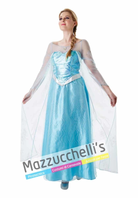 Costume Adulta Donna Principessa Elsa di Frozen principessa del ghiaccio- Ufficiale Disney™ (2)