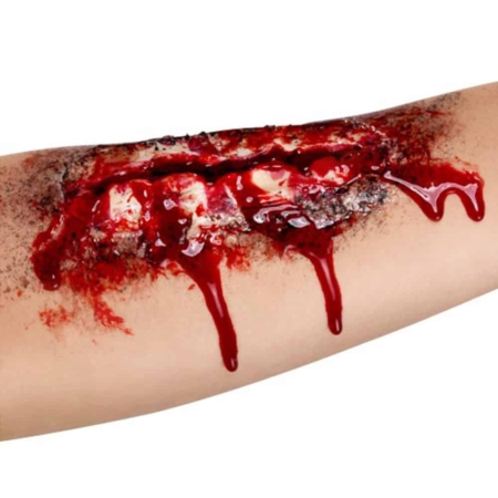 cicatrice taglio aperto zombie horror halloween carnevale feste a tema - Mazzucchellis