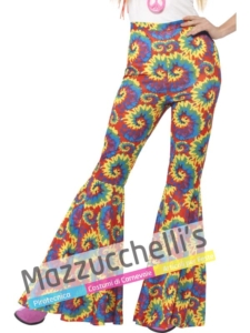 Pantaloni Zampa Colorati Donna Anni '60 '70