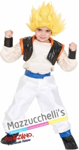 Il costume da Bambino da cartone del fantastico Super Saiyan Goku di Dragonball