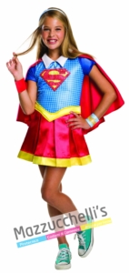 costume Ufficiale da Bambina della Supereroina SuperGirl del cartone dc super hero girl