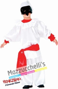 Costume Bambino maschera tradizionale italiane Pulcinella