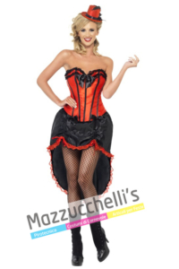 Costume donna sexy can can rossa - Mazzucchellis