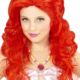 parrucca lunga mossa rossa ariel sirenetta bambina - Mazzucchellis