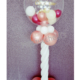 colonna con bubble rosa e bianchi buon compleanno alice - Mazzucchellis