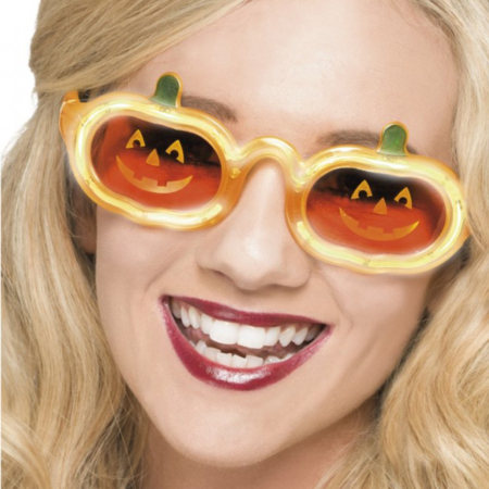 occhiali zucca luminosi halloween carnevale divertenti - Mazzucchellis