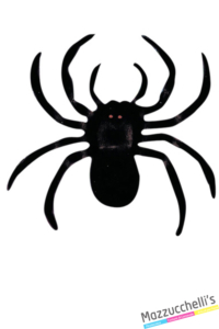ragni neri Floccati di 10cm halloween horror - Mazzucchellis