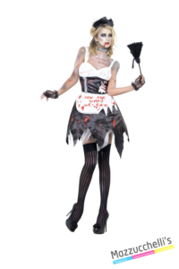 COSTUME donna sexy cameriera horror zombie insanguinata lavori mestieri CARNEVALE HALLOWEEN O ALTRE FESTE A TEMA - Mazzucchellis