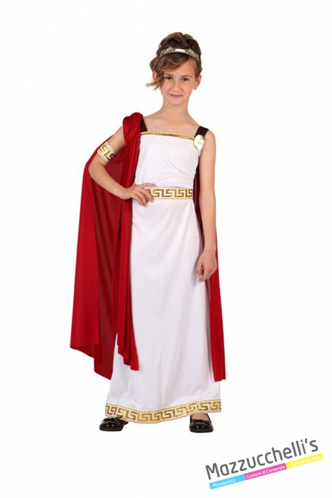costume bambina imperatrice romana carnevale halloween o altre feste a tema - Mazzucchellis