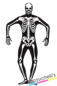 costume second skin scheletro halloween - Mazzucchellis