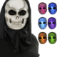 maschera scheletro colorato con cappuccio halloween - Mazzucchellis