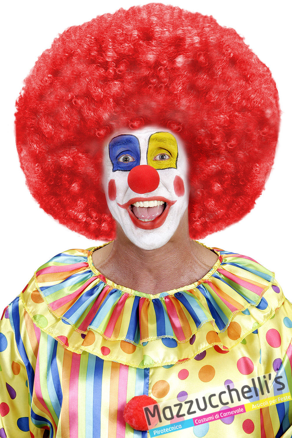 Parrucca clown rossa