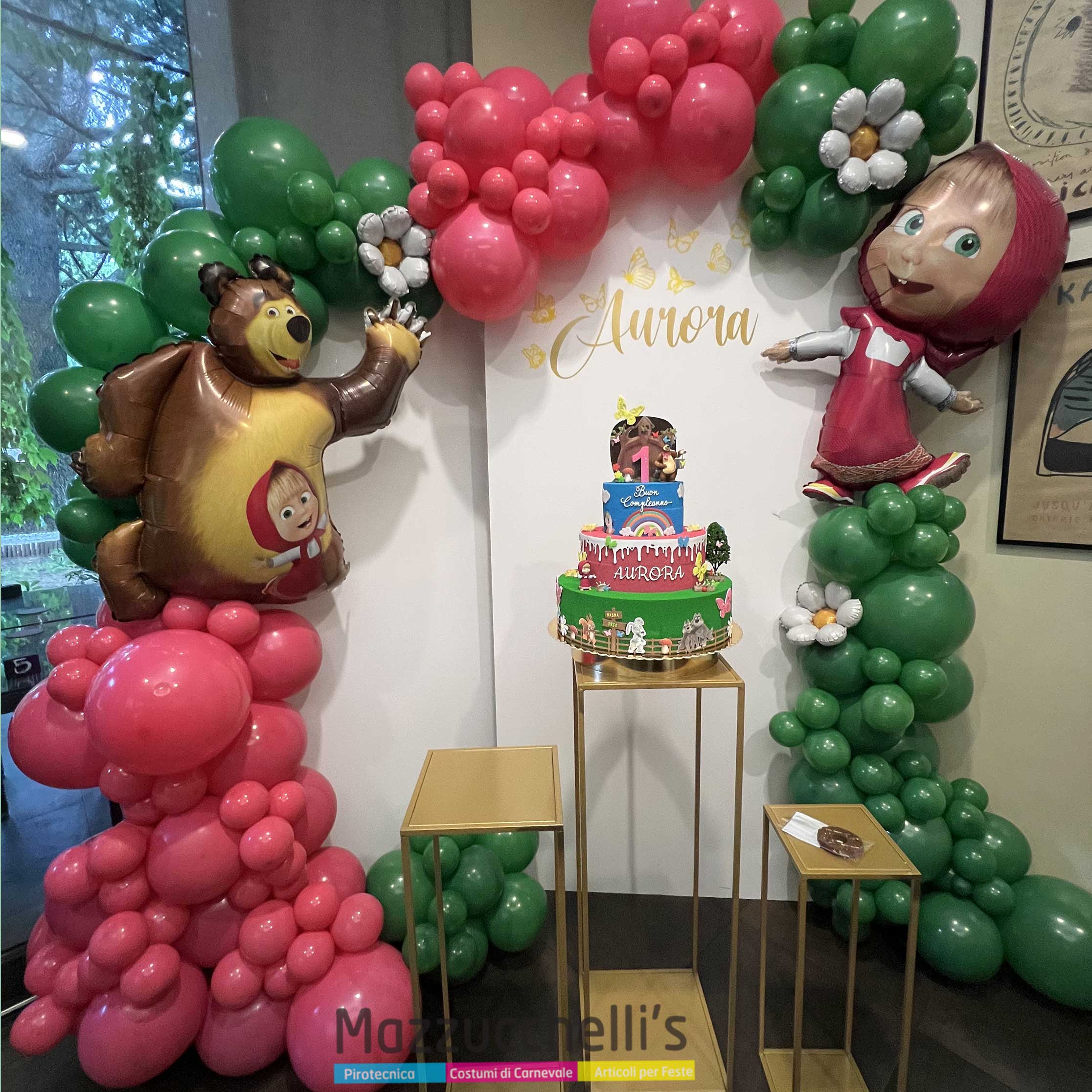 Set Decorazione Compleanno 41 Pezzi - Palloncini Martha E Orso - Festa Bambini
